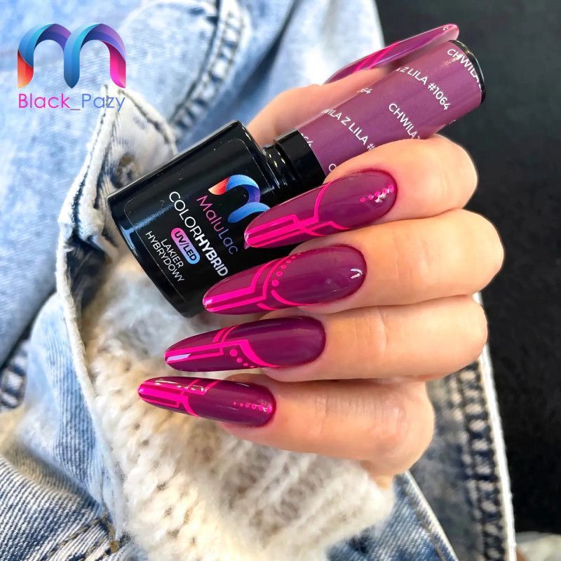 Geometric nail art MaluLac Geometric nail art MaluLac