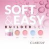 Claresa Soft&Easy Builder Gel Baby Pink 90g żel budujący samopoziomujący do paznokci - 7