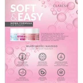 Claresa Soft&Easy Builder Gel Clear 90g żel budujący samopoziomujący do paznokci