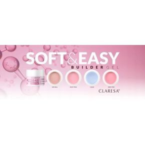 Claresa Soft&Easy Builder Gel Milky Pink 90g żel budujący samopoziomujący do paznokci