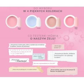 Claresa Soft&Easy Builder Gel Milky Pink 90g żel budujący samopoziomujący do paznokci