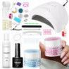 Claresa Zestaw startowy do żelu  lampa 48W  2x Builder Gel Soft&Easy 12g kolory do wyboru  preparaty  akces - 1
