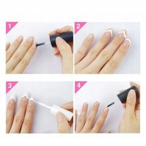 Samoprzylepne paski naklejki do french manicure wzór 4