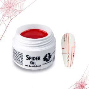 SPIDER GEL RED Allepaznokcie - precyzyjny jak pajęczy żel uv do zdobień - kolor czerwony 3ml