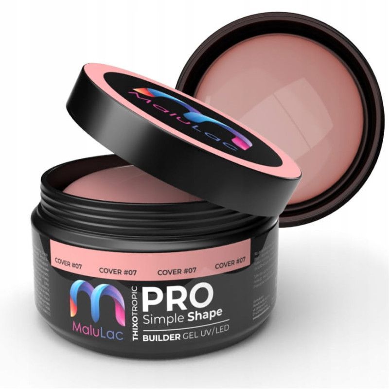 MaluLac żel budujący do paznokci tixo z tiksotropią PRO Simple Shape Cover 12g MaluLac żel budujący do paznokci tixo z tiksotropią PRO Simple Shape Cover 12g