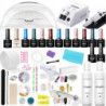 Zestaw do manicure hybrydowego 16x Claresa  lampa UV/LED  frezarka  akcesoria - 1