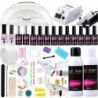 Zestaw do manicure hybrydowego 16x La’kier  lampa UV/LED  frezarka  akcesoria - 1