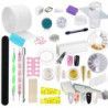 Zestaw do manicure hybrydowego 16x La’kier  lampa UV/LED  frezarka  akcesoria - 5