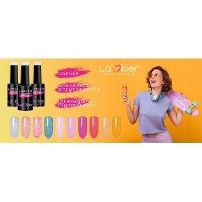 Zestaw do manicure hybrydowego 16x La’kier  lampa UV/LED  frezarka  akcesoria