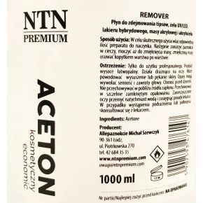 Aceton kosmetyczny economic 1000 ml NTN