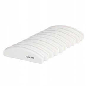 10 x Polerka dwustronna Buffer mini szeroka Medium 100/180 biała