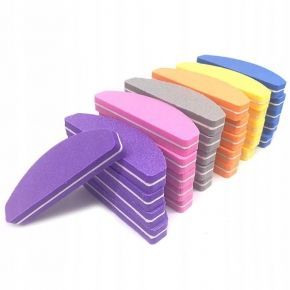 10 x Polerka dwustronna Buffer mini szeroka Medium 100/180 biała