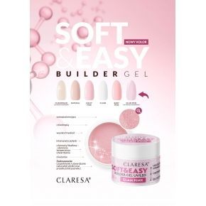 Claresa Soft&Easy Builder Gel Glam Pink 45g żel budujący samopoziomujący do paznokci