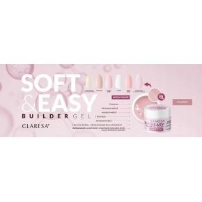 Claresa Soft&Easy Builder Gel Glam Pink 45g żel budujący samopoziomujący do paznokci