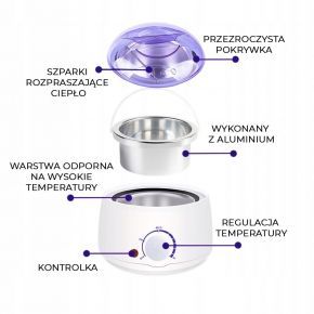Full Body zestaw do depilacji bezpaskowej 1 x wosk twardy ItalWax 1kg  podgrzewacz  kosmetyki