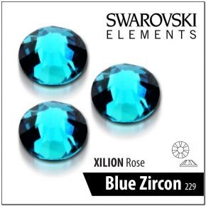 50 X Blue Zircon Oryginalne Cyrkonie Swarovski Ss-10