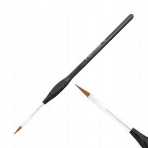 Pędzelek do akrylu ergonomiczny uchwyt naturalne włosie 12mm czarny nr 4