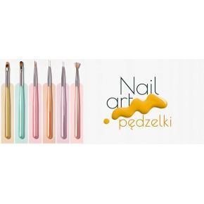 Pędzelek do akrylu ergonomiczny uchwyt naturalne włosie 12mm czarny nr 4