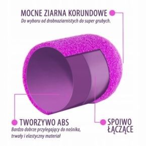 AllMed kapturek ścierny 10mm gradacja 180 do pedicure brązowy 10 sztuk