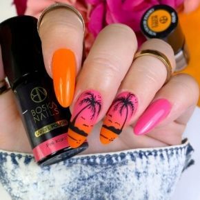 Boska Nails 300 Orange Revolution kolorowy lakier hybrydowy 6ml