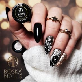 Boska Nails 302 Black Hell kolorowy lakier hybrydowy 6ml