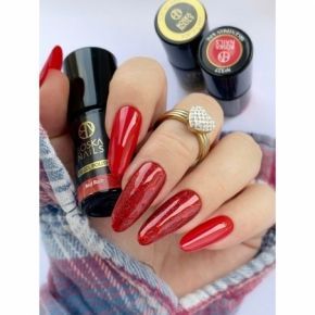 Boska Nails 366 Red Rain brokatowy lakier hybrydowy 6ml