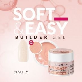 Claresa Soft&Easy Builder Gel Gold Prosecco 45g żel budujący samopoziomujący do paznokci