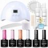Claresa Zestaw startowy do manicur 4 x lakier hybrydow  lampa UV  GRATISY - 1