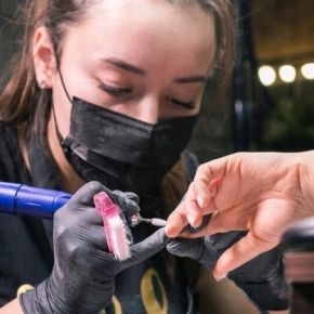 Frez ceramiczny do paznokci żelu akrylu stożek delikatny FRC50019