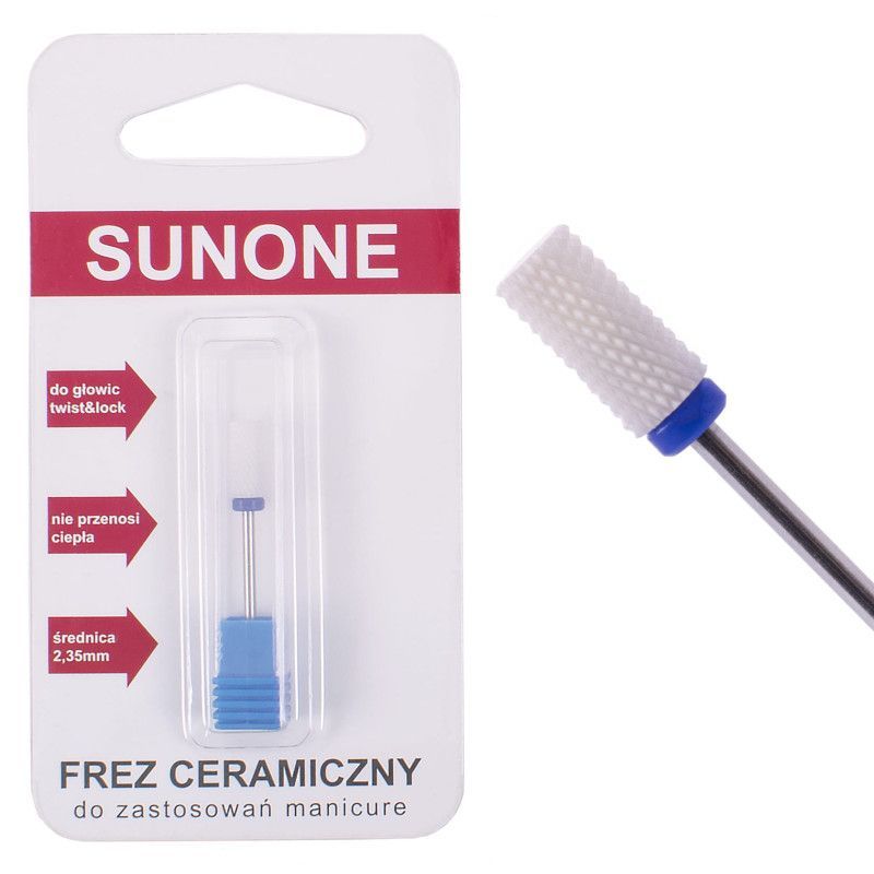 Sunone Frez ceramiczny walec średni do manicure & pedicure - niebieski