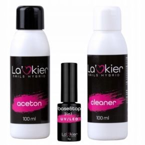 La’kier zestaw do hybrydy lampa uv  frezarka  5 x lakier hybrydowy  preparaty  akcesoria