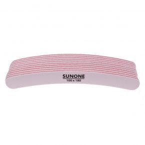 SUNONE Pilnik do paznokci do manicure pedicure banan biały, gradacja 100/180 1 sztuka