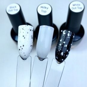 Makear Top Milky No Wipe 8ml półtransparentnym mleczny top hybrydowy