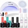MaluLac Zestaw startowy do manicur 2 x lakier hybrydow  lampa UV  GRATISY - 1