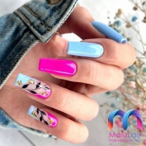 MaluLac Zestaw startowy do manicur 2 x lakier hybrydow  lampa UV  GRATISY