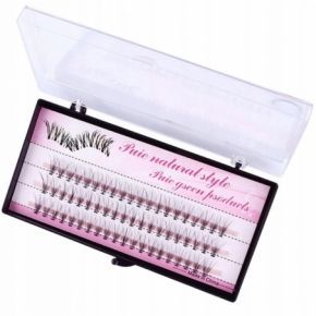 Rzęsy Stars Colors Green Eyelash kępki z norki 11mm skręt C 60 sztuk