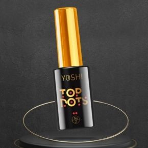 Yoshi Top Dots Mat No 2 półtransparentny Top z czarnymi drobinki do lakierów hybrydowych 10ml