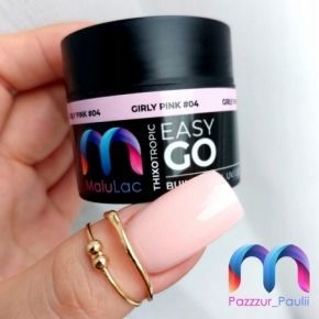 Zestaw do przedłużania paznokci żelem MaluLac EasyGo Girly Pink 45g  komplet 10 pędzelków