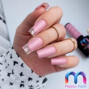 Zestaw do przedłużania paznokci żelem MaluLac EasyGo Girly Pink 45g  komplet 10 pędzelków