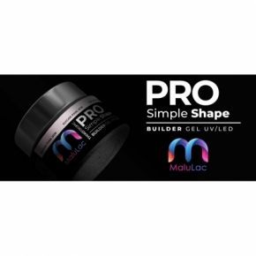 Zestaw do przedłużania paznokci żelem MaluLac Pro Simple Shape Cover 45g  komplet 10 pędzelków