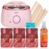 Zestaw startowy do depilacji woskiem 3 x ItalWax wosk w dropsach Rose 100ml  podgrzewacz  akcesoria - 1