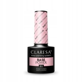 Claresa Power Base 02 jasna różowa baza do lakierów hybrydowych 5ml