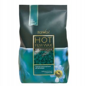 ItalWax Zestaw do depilacji - podgrzewacz + 2 x wosk w granulkach Azulen 100ml + talk