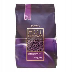 ItalWax Zestaw do depilacji - podgrzewacz + 2 x wosk w granulkach Plum 100ml + talk