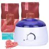 ItalWax Zestaw do depilacji - podgrzewacz + 2 x wosk w granulkach Rose 100ml + talk - 1