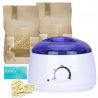 ItalWax Zestaw do depilacji - podgrzewacz + 2 x wosk w granulkach White Chocolate 100ml + talk - 1