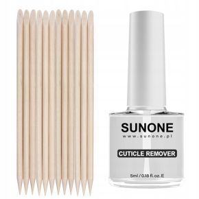 Zestaw do pielęgnacji paznokci i usuwania skórek Sunone Cuticle Remover 5ml + 10x patyczki drewniane gratis