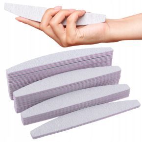 Zestaw do stylizacji paznokci 100x pilnik łódka zebra 180/240 + 30x mini polerka