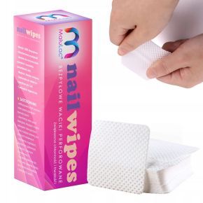 Zestaw 2 x MaluLac Nail Wipes bezpyłowe waciki perforowane do zmywania paznokci 325 sztuk