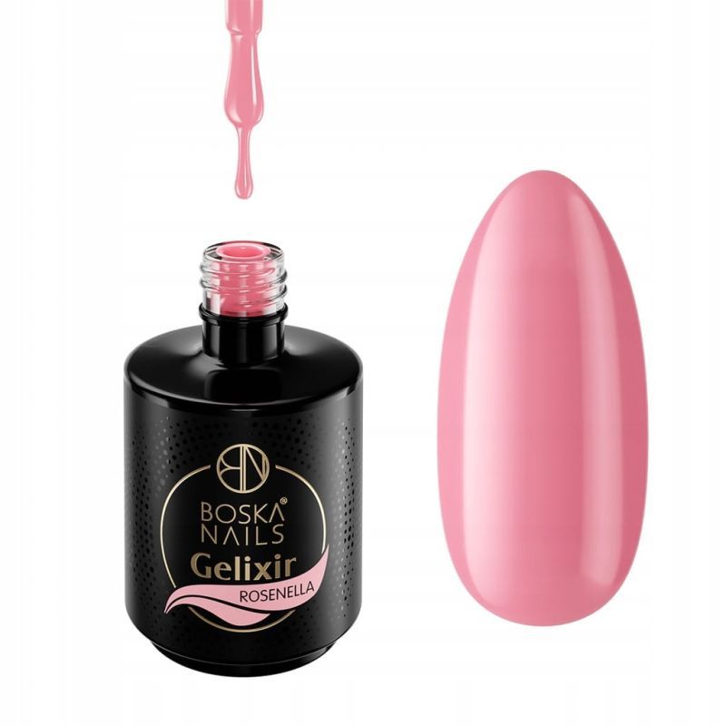Boska Nails Gelixir Rosenella żel jednofazowy budujący do paznokci w buteleczce z pędzelkiem 15ml